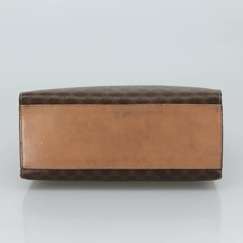 CELINE Macadam Canvas Hand Bag PVC Leather 2way Brown Auth bs21088 - Picture 5 of 16